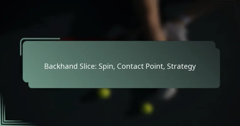 Backhand Slice: Spin, Contact Point, Strategy