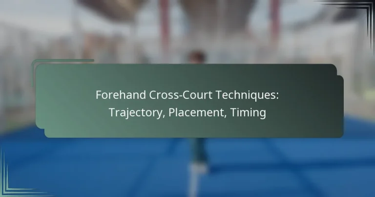 Forehand Cross-Court Techniques: Trajectory, Placement, Timing