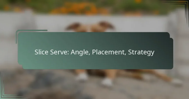 Slice Serve: Angle, Placement, Strategy